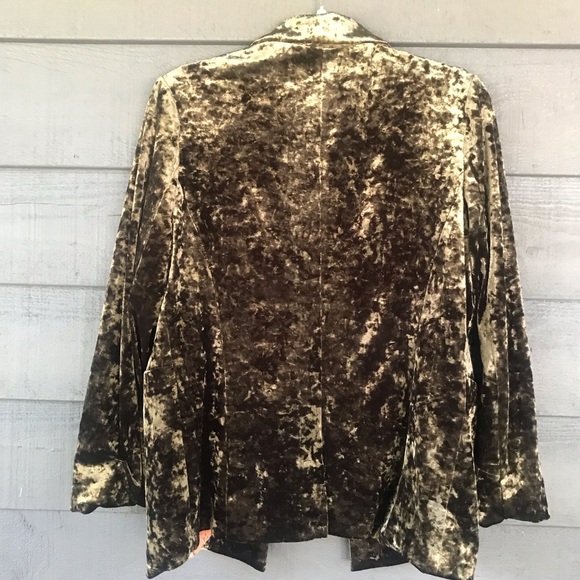 Sanctuary Olive Velvet Blazer Jacket size M - Picture 2 of 5